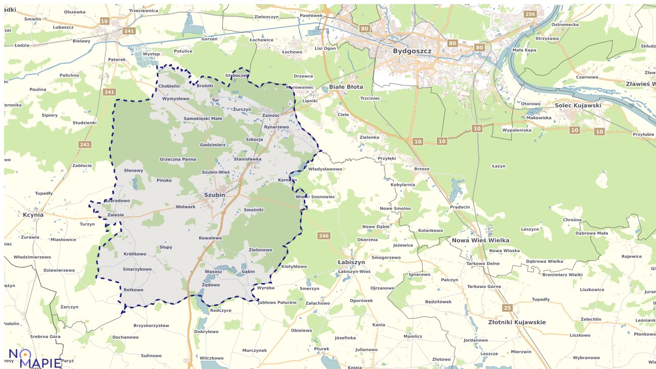 Mapa uzbrojenia terenu Szubina